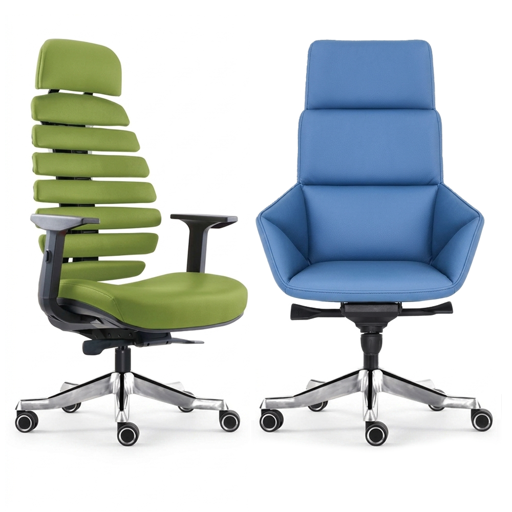 Curved mustard green velvet designer chair with matte black tapered legs.